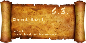 Oberst Bazil névjegykártya